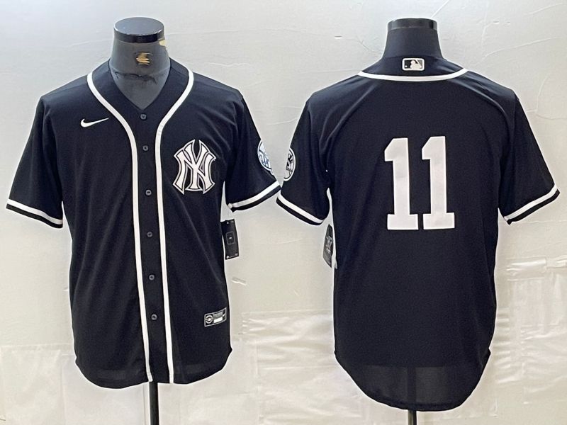 Men New York Yankees 11 Volpe Black Second generation joint name Nike 2024 MLB Jersey style 4